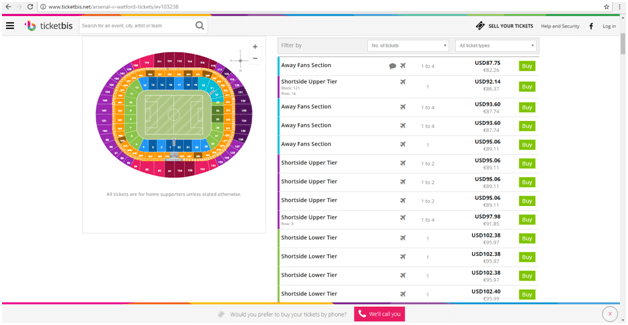 ticketbis event tickets selling page