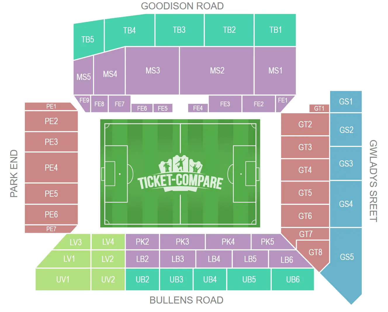 Goodison Park Seating Plan