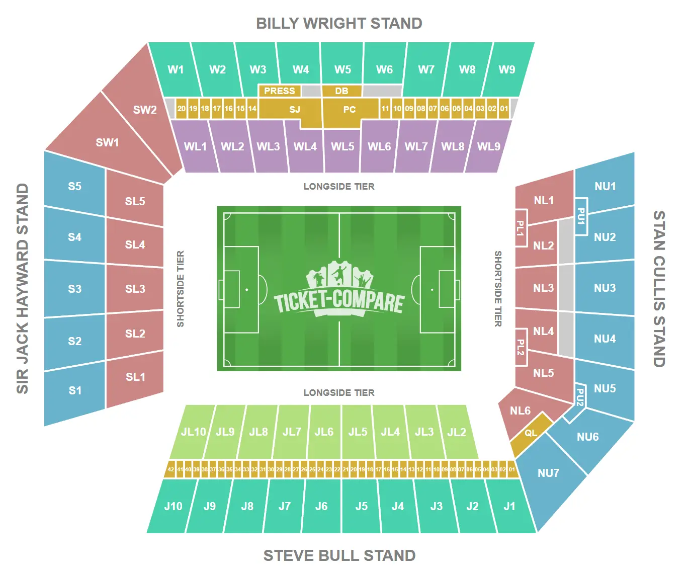 Molineux Stadium Seating Plan
