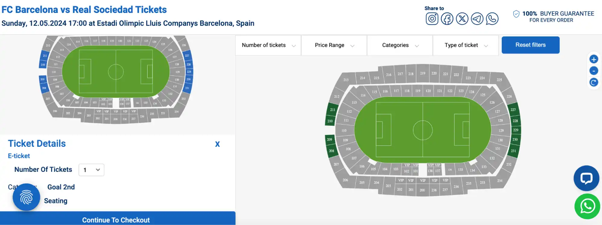 screenshot of Ticket details