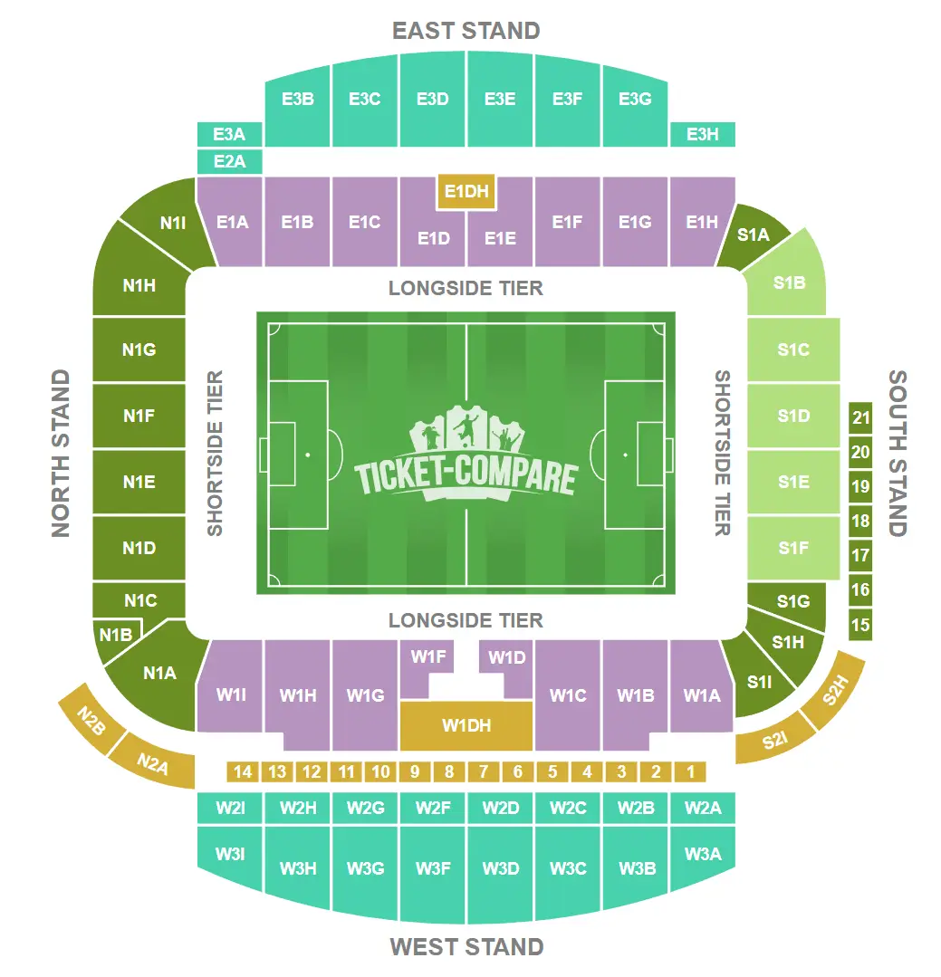 Amex stadium seating plan