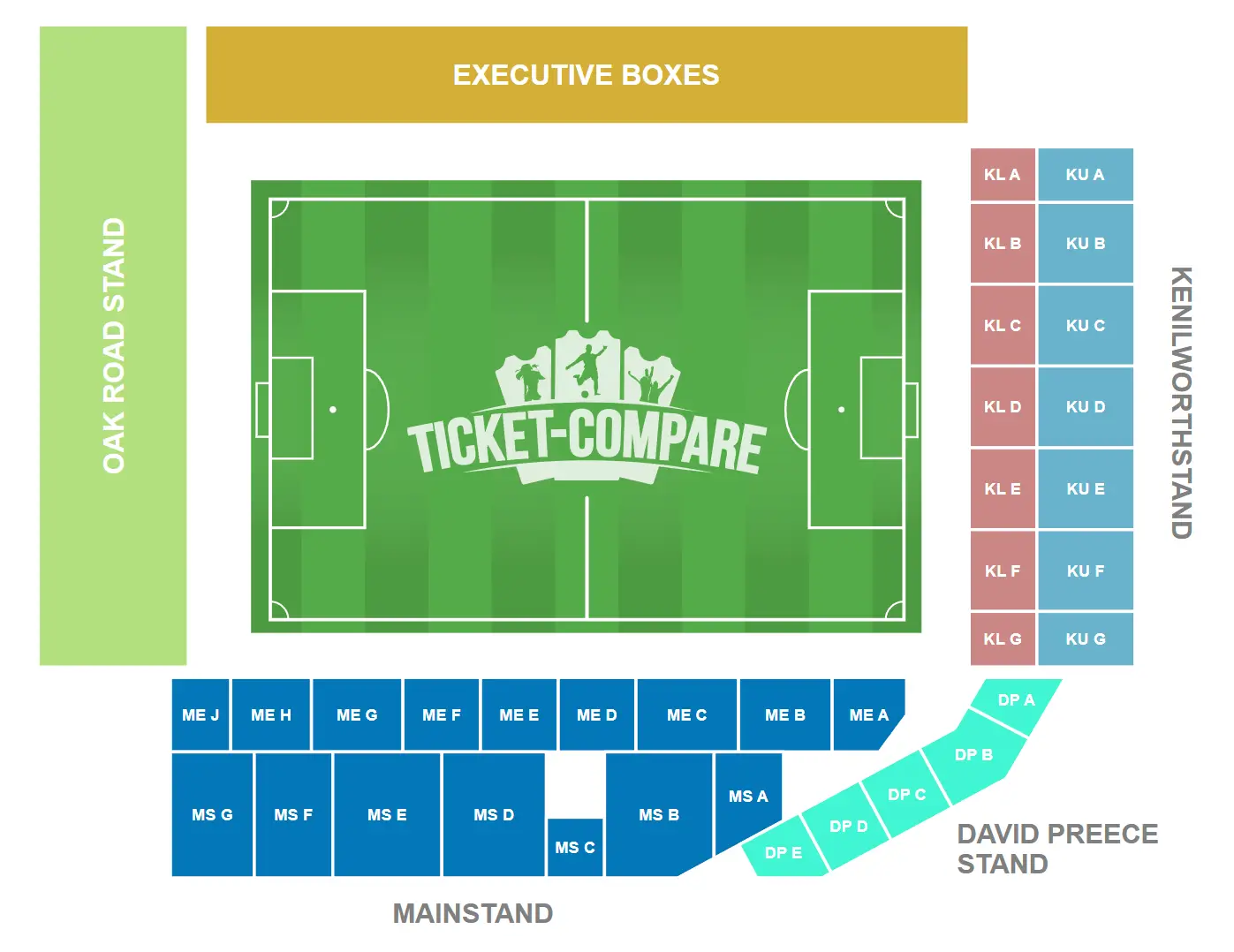 Kenilworth Road Stadium Seating Plan