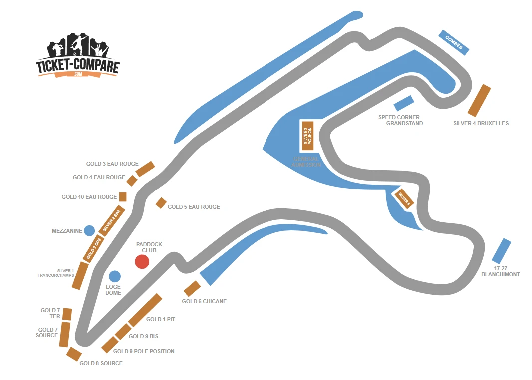 Circuit de Spa-Francorchamps Seating Plan