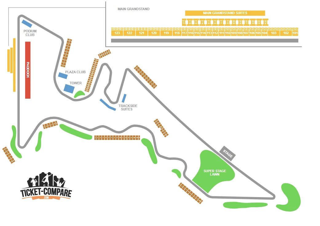 Circuit of the Americas Seating Plan
