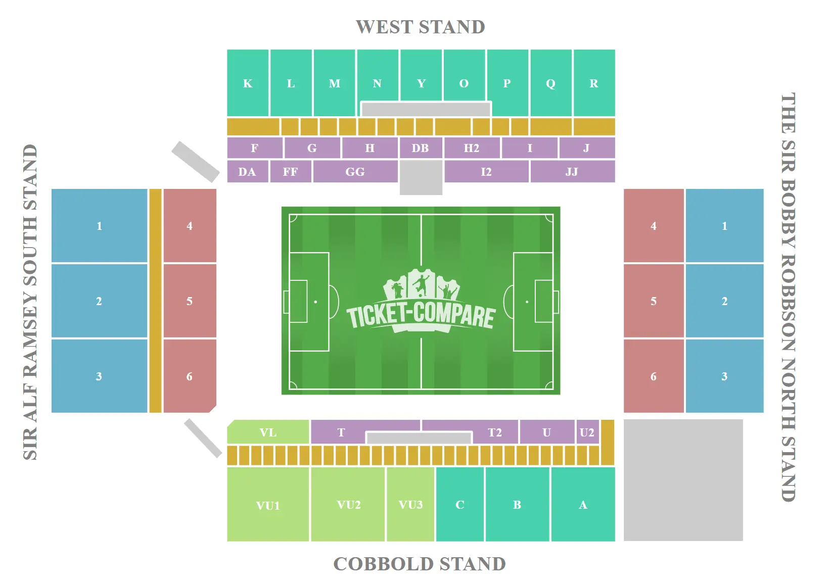 Portman Road Stadium Seating Plan