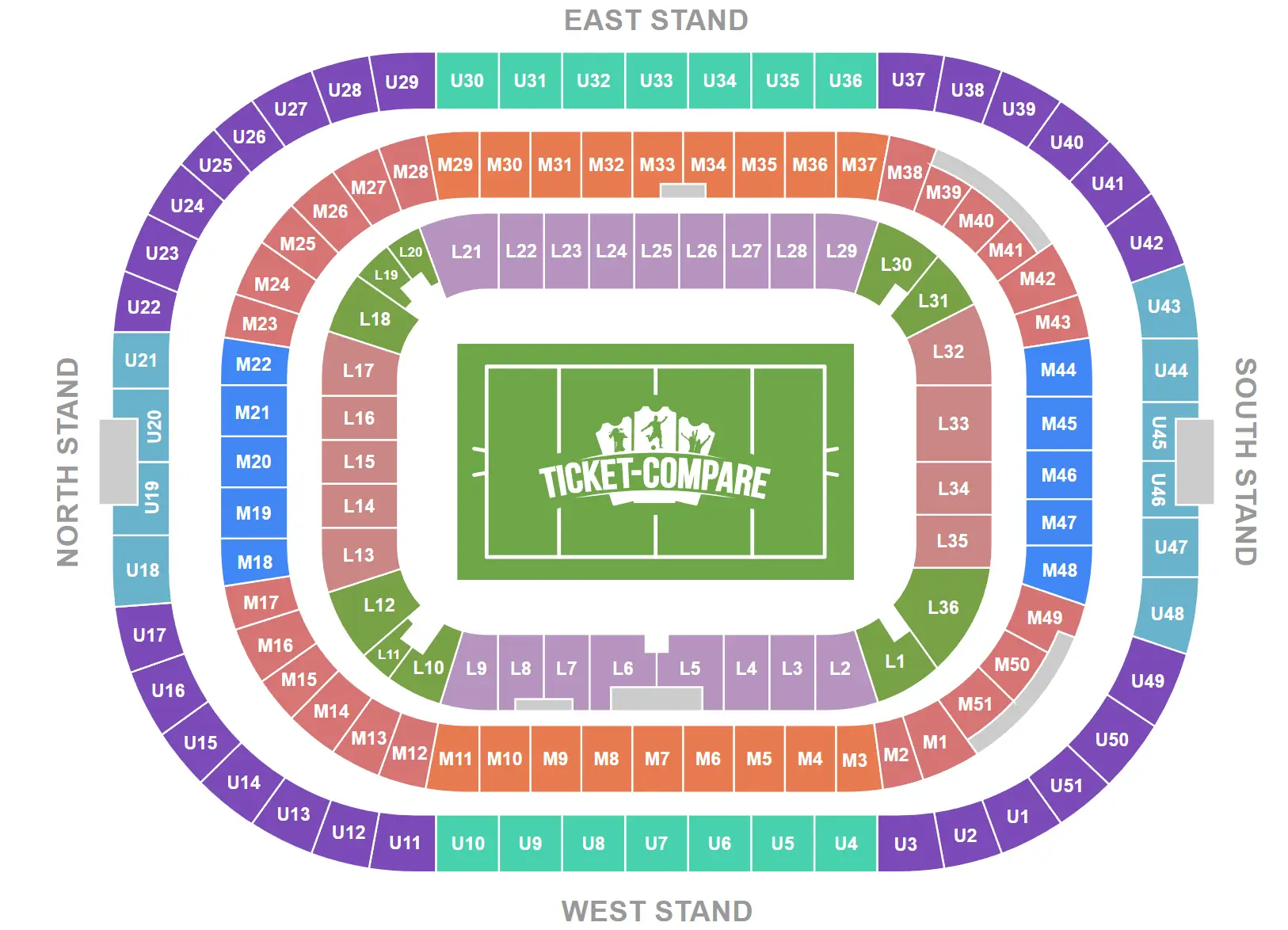 Twickenham Stadium Seating Plan