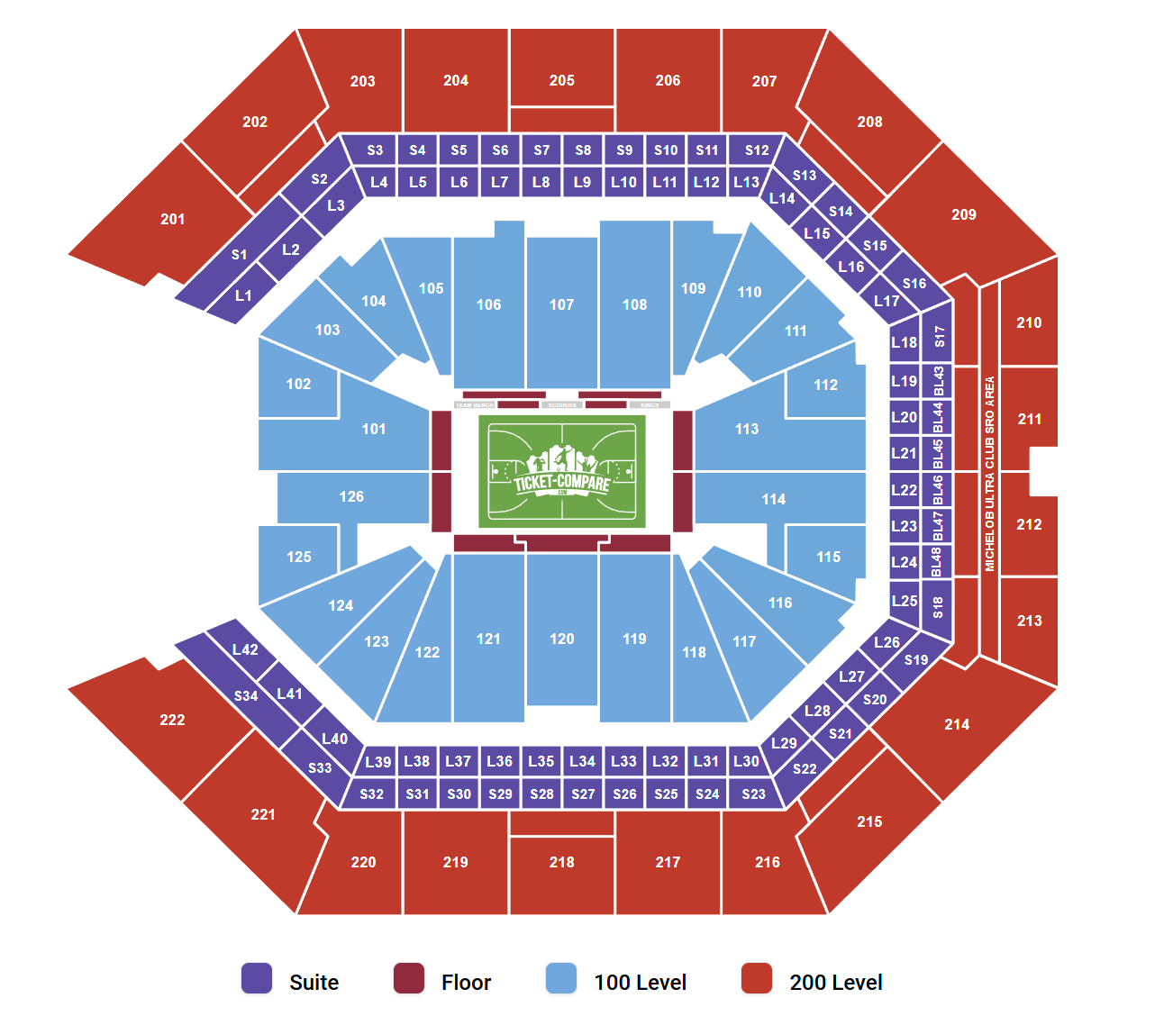 Golden 1 Center - CA Seating Plan