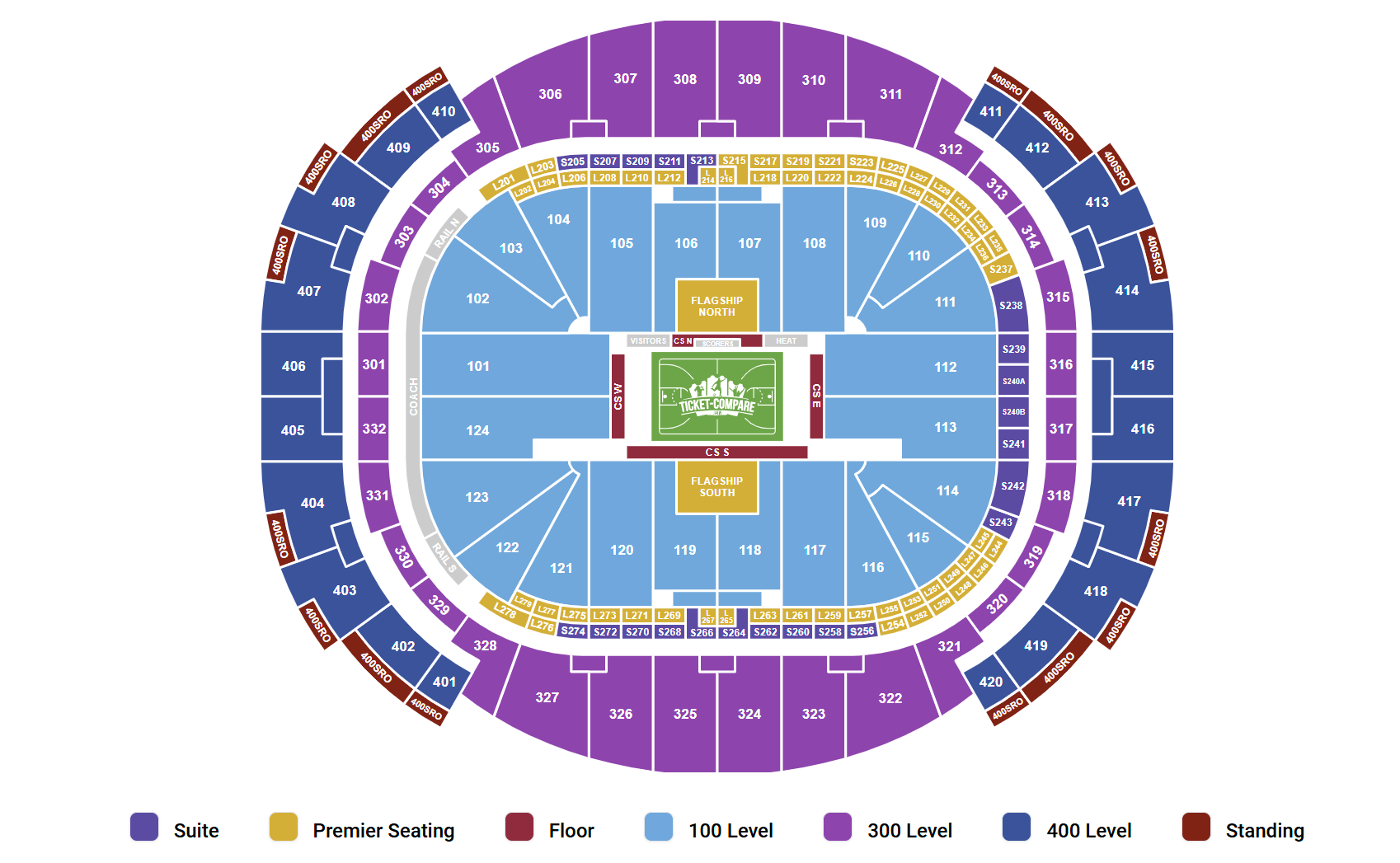 Kaseya Center - FL Seating Plan