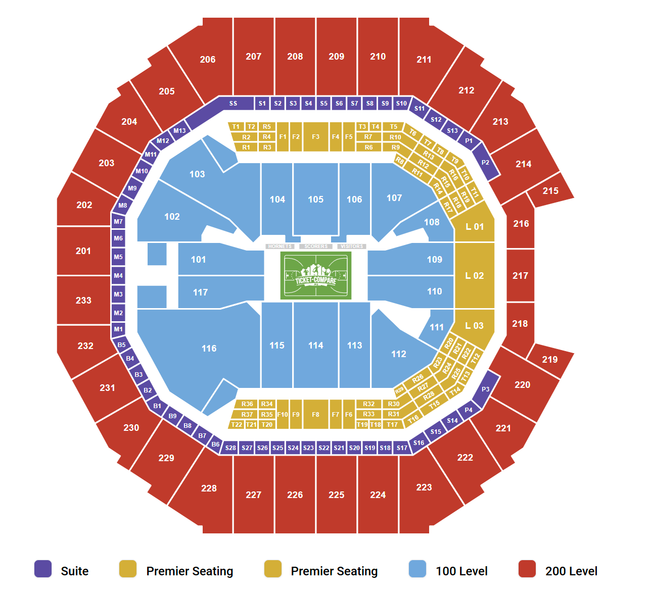 Spectrum Center - NC Seating Plan