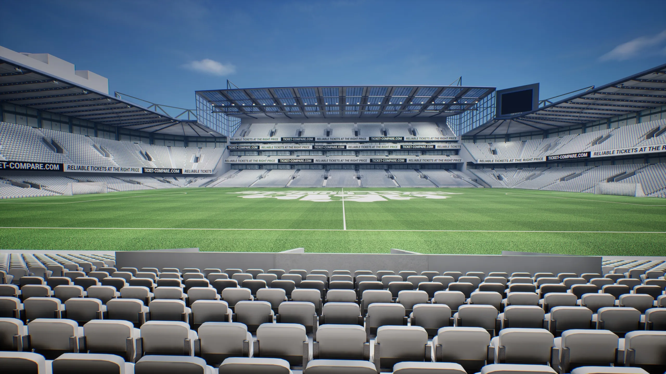Illustration of the Dugout Club view on Stamford Bridge stadium