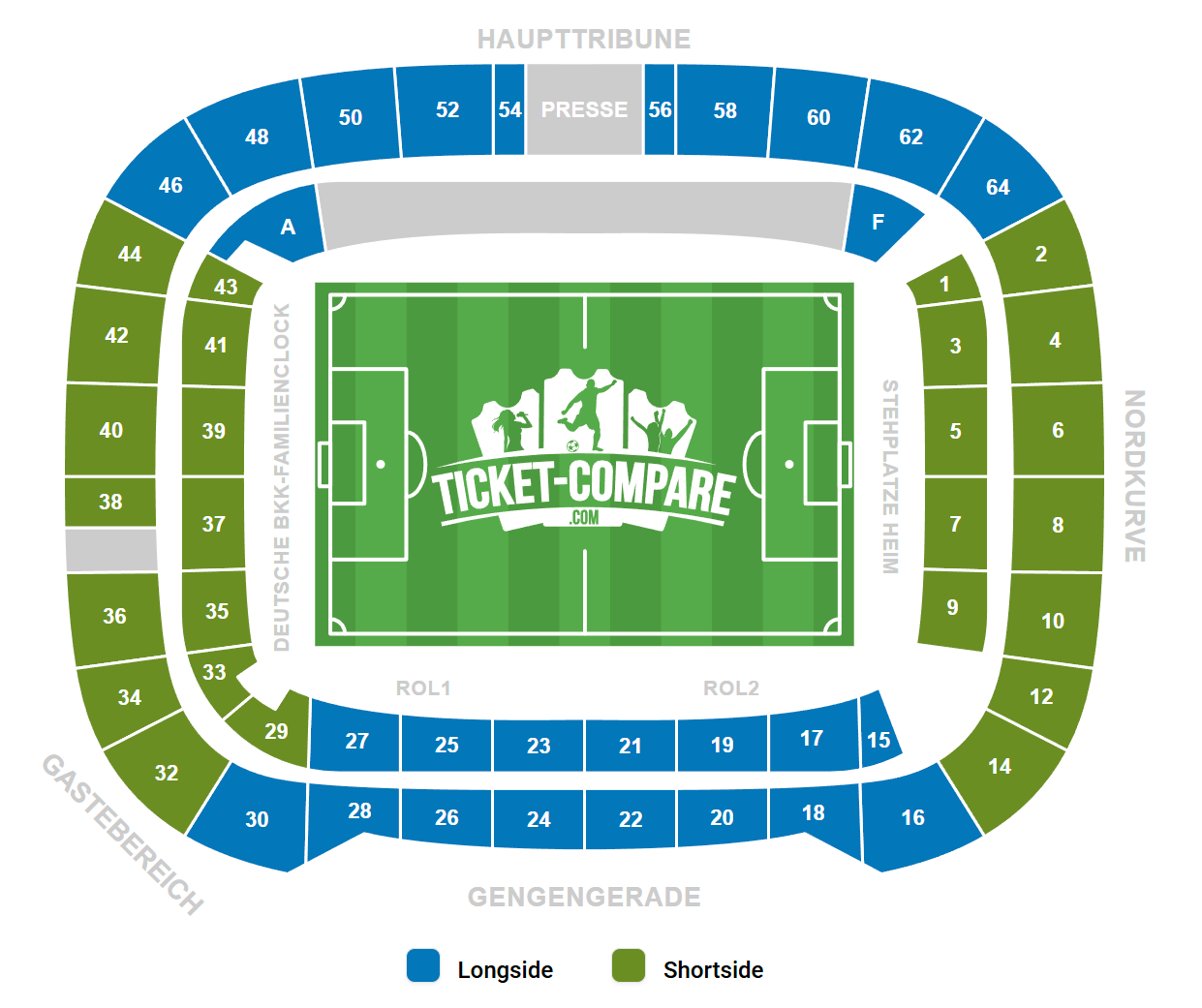 Volkswagen Arena Seating Plan
