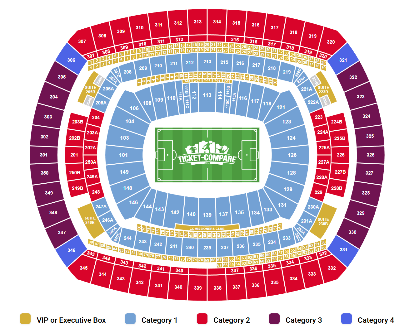 MetLife Stadium Seating Plan